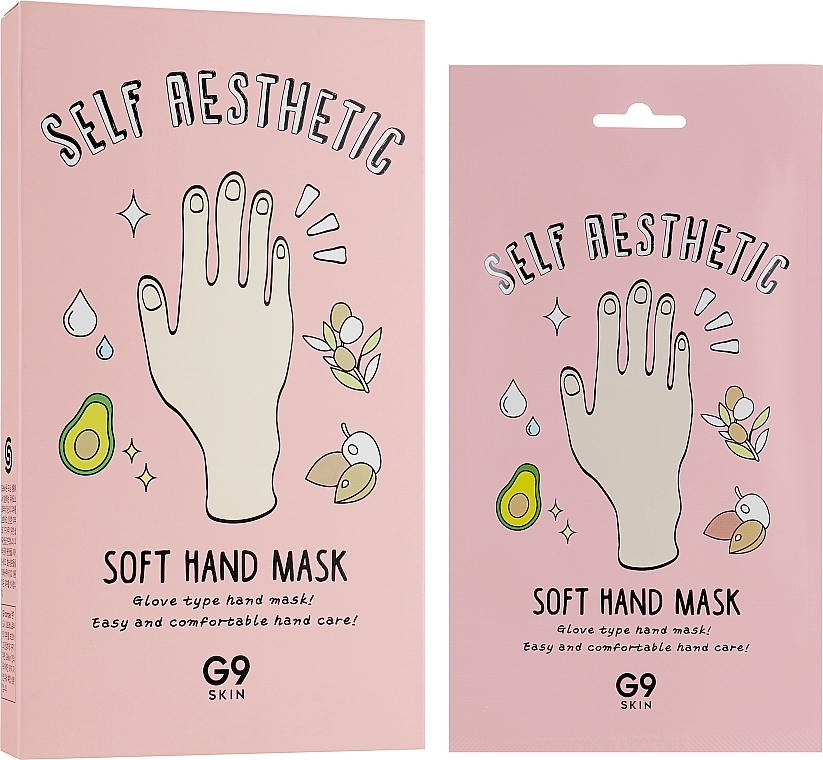 Feuchtigkeitsspendende Maske mit Pflanzenölen in Handschuh-Form - G9Skin Self Aesthetic Soft Hand Mask — Bild N2
