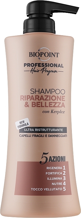 Shampoo für geschwächtes und geschädigtes Haar - Biopoint Riparazione&Bellezza Shampoo — Bild N1
