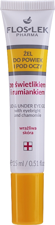 Augengel mit Augentrost und Kamille - Floslek Lid And Under Eye Gel With Eyebright And Chamomile  — Bild N6