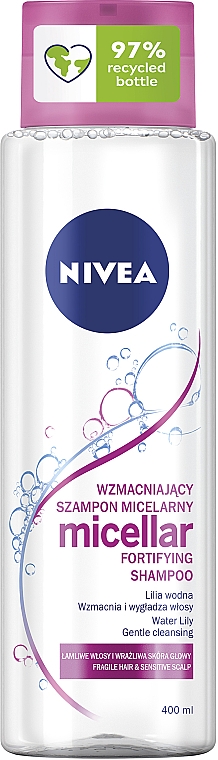 Nivea Micellar Strengthening Shampoo - Stärkendes Mizellenshampoo für sprödes Haar und empfindliche Kopfhaut  — Bild N1