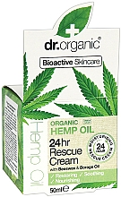 Düfte, Parfümerie und Kosmetik Gesichtscreme mit organischem Hanföl, Bienenwachs und Borretschöl - Dr. Organic Hemp Oil 24hr Rescue Cream