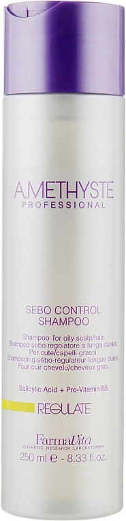 Shampoo für fettige Kopfhaut - Farmavita Amethyste Regulate Sebo Control Shampoo — Foto N1