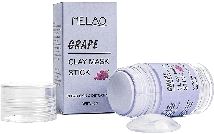 Reinigende und entgiftende Gesichtsmaske in Stick mit Trauben - Melao Grape Clay Mask Stick — Bild N2