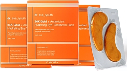 Düfte, Parfümerie und Kosmetik Set Patches für die Augen - Dr. Eve_Ryouth 24K Gold + Antioxidant Hydrating Eye Treatments Pads 