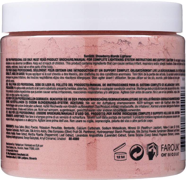 Ammoniakfreies Aufhellpulver für die Haare Erdbeerblond - SunGlitz Powder Lighteners — Bild N2