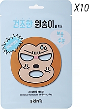 Feuchtigkeitsspendende Tuchmaske für das Gesicht - Skin79 Animal Mask For Dry Monkey — Bild N3