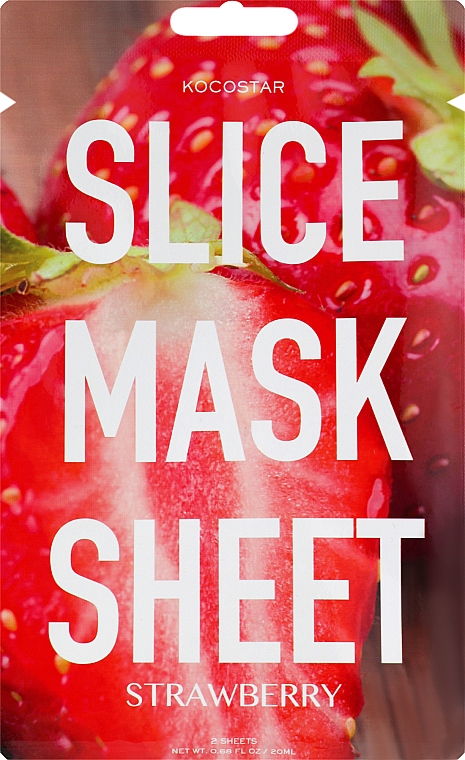 Revitalisierende Tuchmaske mit Erdbeerextrakt - Kocostar Slice Mask Sheet Strawberry — Bild N1