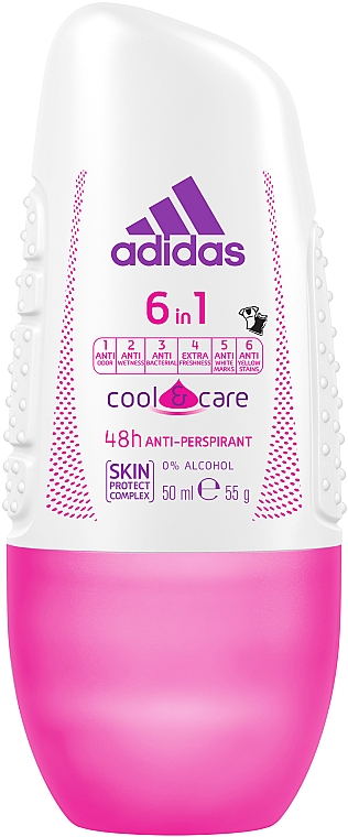 Deo Roll-on Antitranspirant - Adidas Anti-Perspirant 6 in 1 Cool&Care 48h