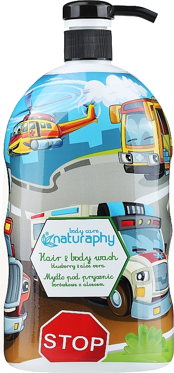 2in1 Shampoo und Duschgel für Kinder Blaubeerduft und Aloe Vera-Extrakt - Naturaphy Hair & Body Wash — Bild N2