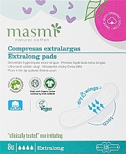Düfte, Parfümerie und Kosmetik Bio Damenbinden Ultra Extra Lang 8 St. - Masmi Natural Cotton Extra Long