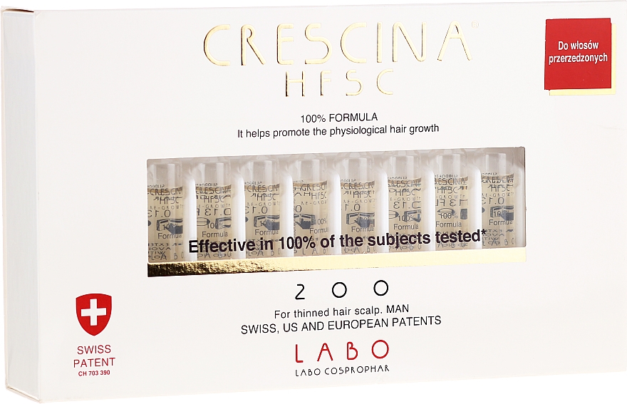 Ampullen gegen Haarausfall für Männer - Crescina Re-Growth Anti-Hair Loss Complete Treatment 200 Man