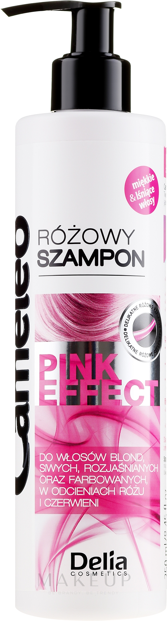 Rosafarbenes Shampoo für blondes, aufgehelltes Haar - Delia Cosmetics Cameleo Pink Shampoo — Bild 250 ml