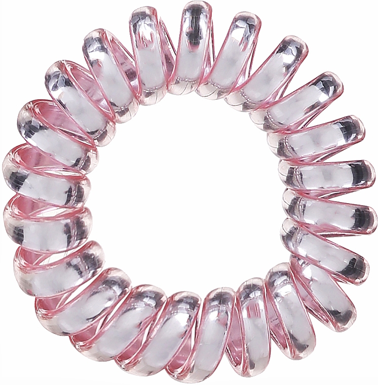 Spiral-Haargummis rosa-silber 6 St. - Dessata Hair Ties — Bild N2