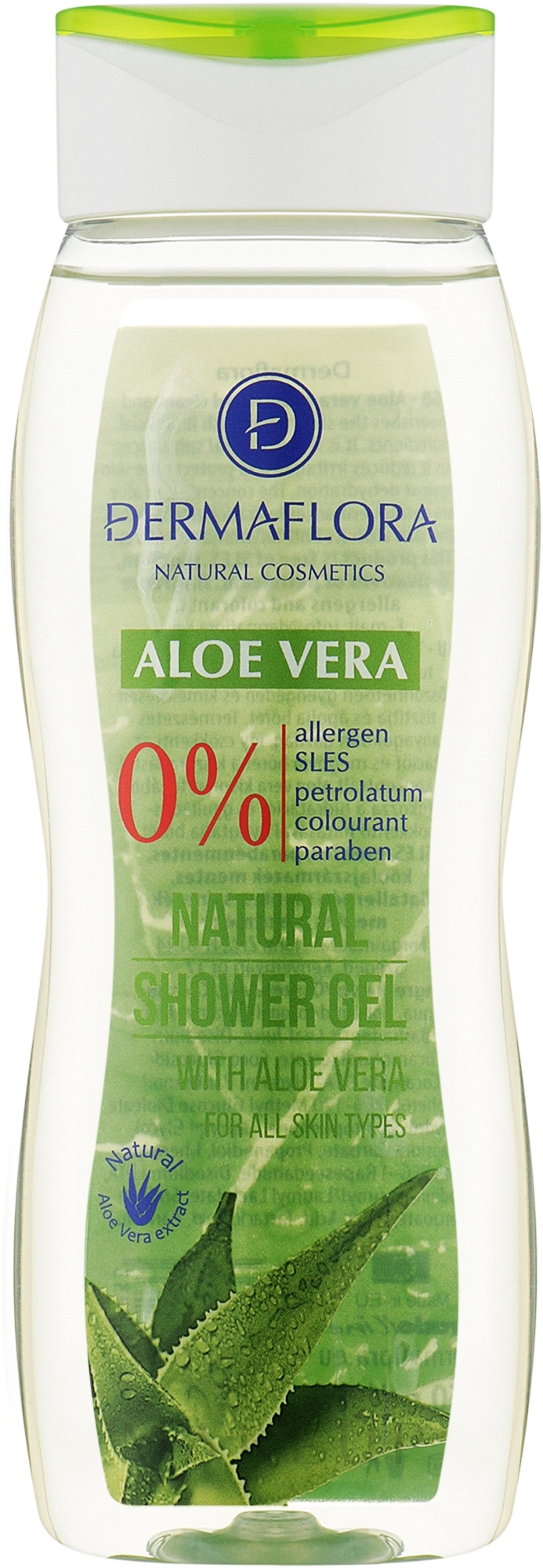 Erfrischendes Duschgel mit Aloe Vera - Dermaflora Shower Gel With Aloe Vera — Bild 250 ml