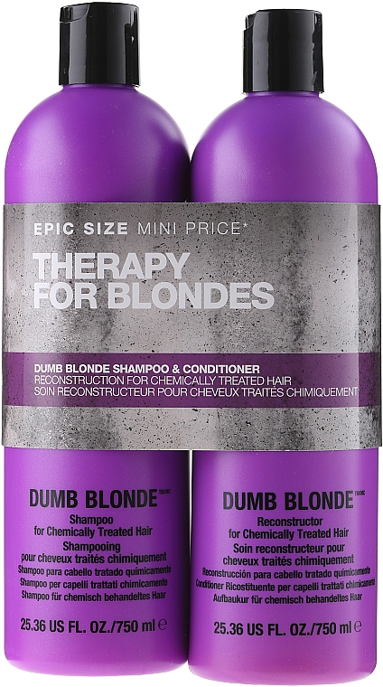 Haarpflegeset - Tigi Bed Head Dumb Blonde (Shampoo/750ml + Conditioner/750ml) — Foto N2