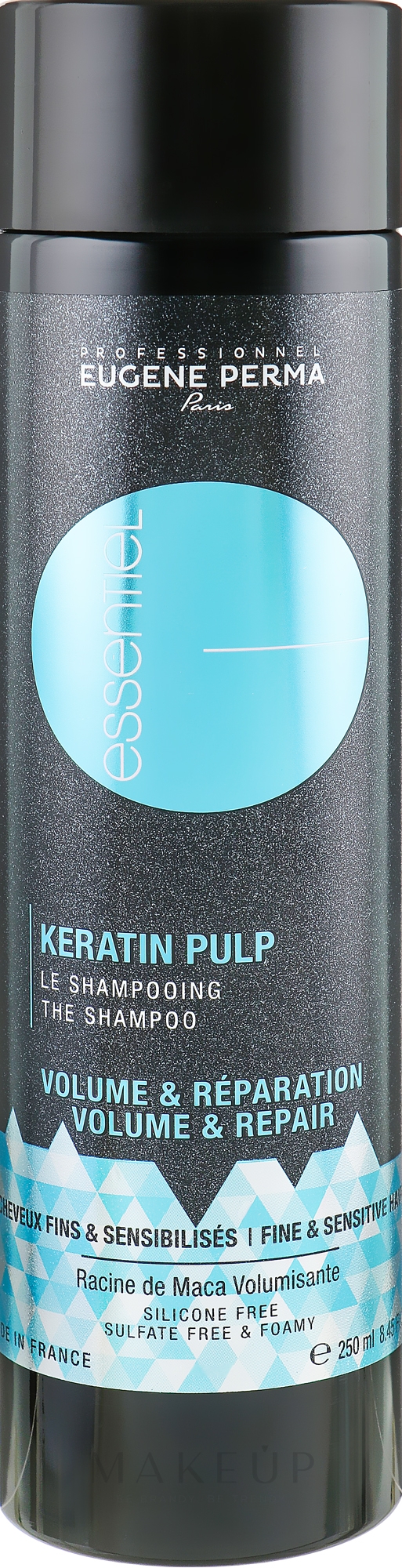 Shampoo für dünnes und geschädigtes Haar - Eugene Perma Essentiel Keratin Pulp Control Volume&Repair — Bild 250 ml