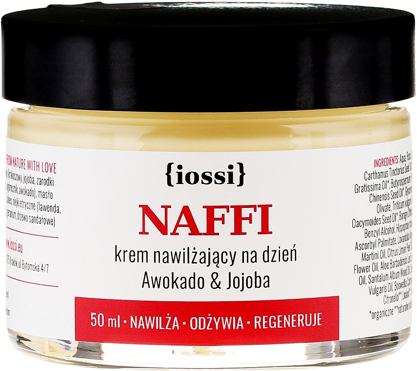 Feuchtigkeitsspendende Gesichtscreme mit Avocado- und Jojobaöl - Iossi NAFFI Cream