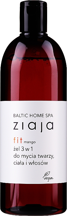 Duschgel für Gesicht, Körper und Haare mit Inulin, Koffein, Alginsäure und Mangoduft - Ziaja Baltic Home Spa Gel Mango — Bild N1
