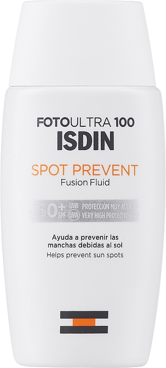 Gesichtsfluid mit Hyaluronsäure SPF50+ - Isdin Foto Ultra 100 Spot Prevent Fusion Fluid SPF 50+ — Bild N1