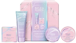 Körperpflegeset - Baylis & Harding Jojoba, Vanilla & Almond Oil Luxury Pamper Tin Gift Set (Duschcreme 50ml + Seife 50g + Körperbutter 50ml + Handcreme 50ml) — Bild N1