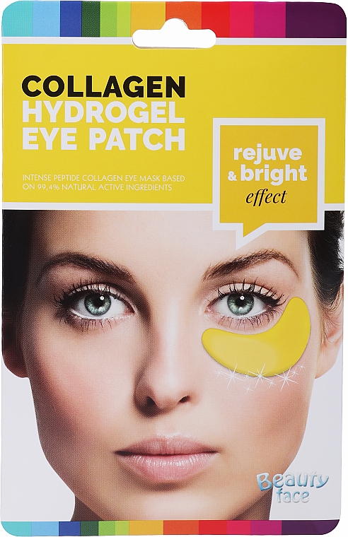 Kollagenmaske für die Haut unter den Augen mit Goldpartikeln und Diamanten - Beauty Face Collagen Hydrogel Eye Mask — Bild N1