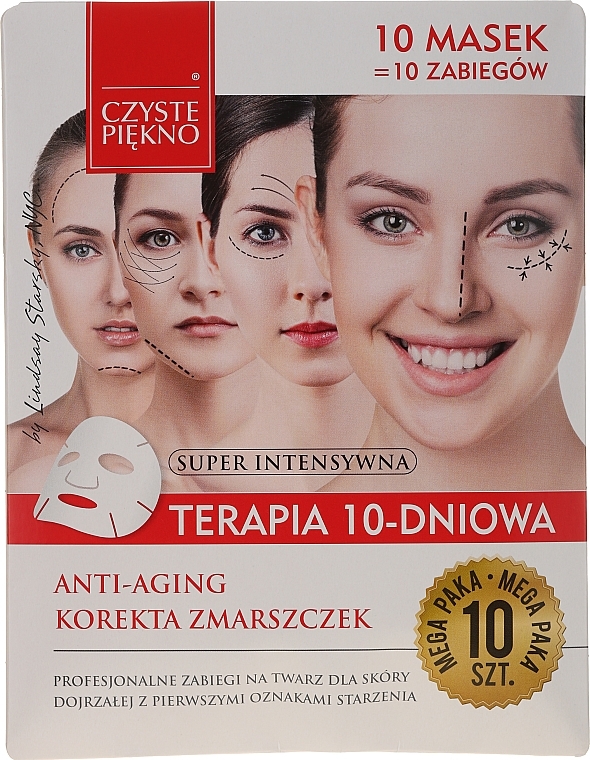 Anti-Aging Tuchmaske für das Gesicht - Czyste Piekno Anti-age Therapy 10 Days — Bild N1