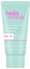 Düfte, Parfümerie und Kosmetik Mineralische Augencreme - Hello Sunday The One For Your Eyes Mineral Eye Cream SPF 50