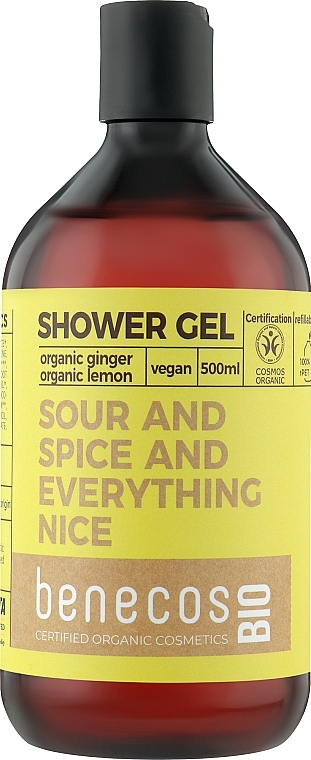 Duschgel - Benecos Shower Gel Organic Ingwer & Zitrone — Bild N1