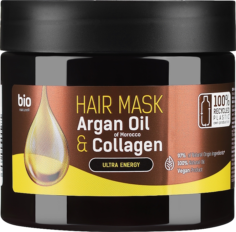 Haarmaske Argan Oil of Morocco & Collagen - Bio Naturell Hair Mask — Bild N1