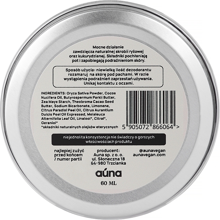 Natürliche Deodorant-Creme mit Zitrusfrüchten - Auna — Bild N2