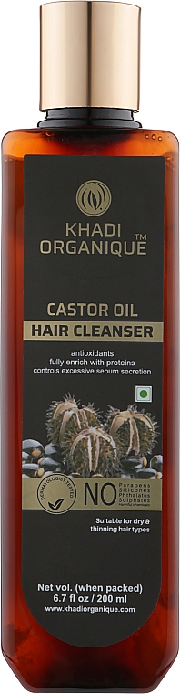 Natürliches ayurvedisches Shampoo mit Rizinusöl - Khadi Natural Castor Oil Hair Cleanser — Bild N1