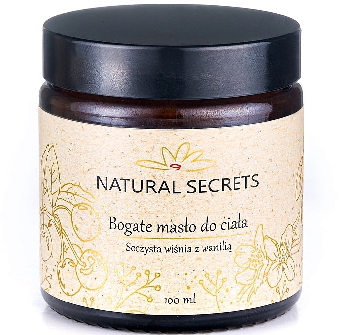 Pflegende Körperbutter Saftige Kirsche mit Vanille - Natural Secrets Body Oil — Bild N1