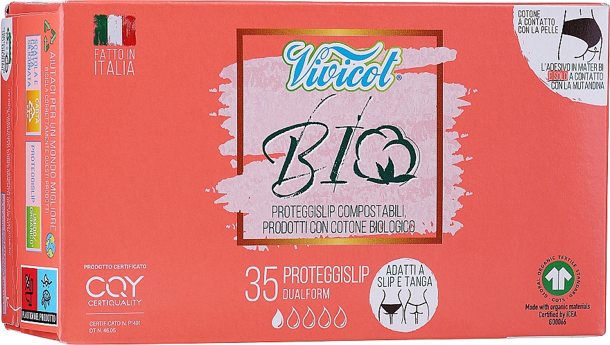 Hygiene-Slipeinlagen 20 St. 35 St. - Vivicot Bio Dualform Liners — Bild N1