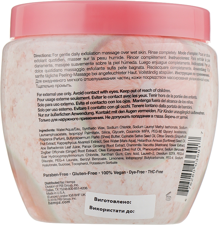 Körperpeeling Pampelmuse und Himalaya-Salz - Hempz Pink Pomelo & Himalayan Sea Salt Herbal Body Salt Scrub — Bild N2