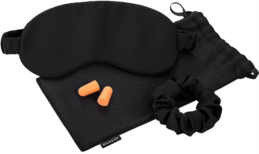 Schlafset Relax Time - MAKEUP Gift Set Black Sleep Mask, Scrunchie, Ear Plugs  — Bild N1