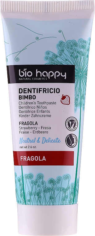 Kinderzahnpasta mit Erdbeergeschmack - Bio Happy Neutral&Delicate Toothpaste Baby — Bild N1