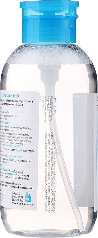 Feuchtigkeitsspendende Mizellenlösung zum Abschminken mit Aquagenium für dehydrierte und empfindliche Haut - Bioderma Hydrabio H2O Micelle Solution — Bild N2