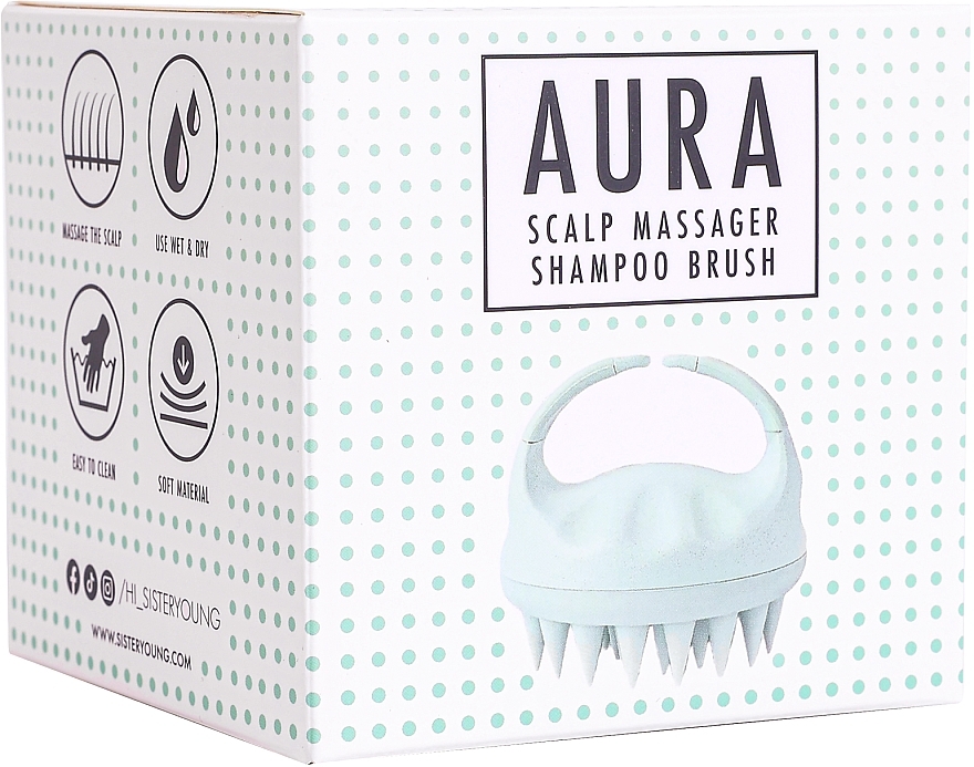 Kopfhautmassagebürste Minze - Sister Young Aura Scalp Massager Shampoo Brush — Bild N4