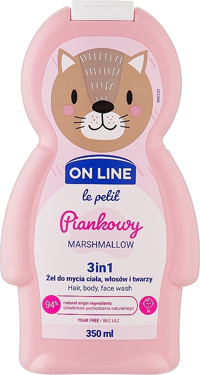 3in1 Duschgel für Körper, Gesicht und Haar mit Marshmallow-Duft - On Line Le Petit Marshmallow 3 In 1 Hair Body Face Wash — Bild N1
