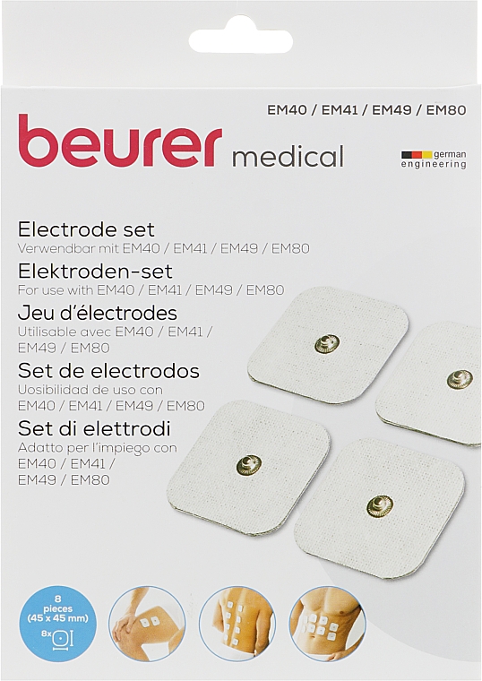 Elektroden-Set 8-tlg. - Beurer SET EM41/49/80/95 — Bild N1