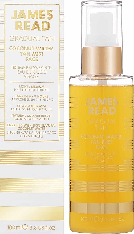 Kokoswasser-Spray für das Gesicht - James Read Gradual Tan Coconut Water Tan Mist Face — Bild N2