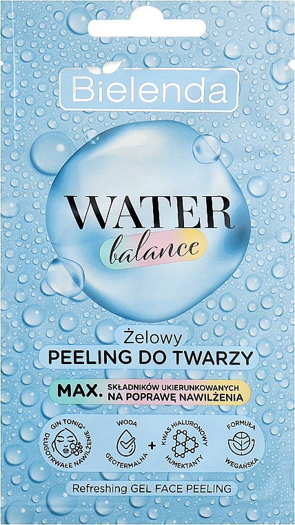 Erfrischendes Peeling-Gel für das Gesicht - Bielenda Water Balance Refreshing Gel Face Peeling — Bild N1