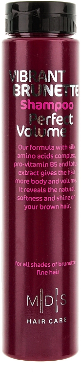 Shampoo mit Vitamin B5 und Lotus-Extrakt - Mades Cosmetics Vibrant Brunette Perfect Volume Shampoo — Bild N1