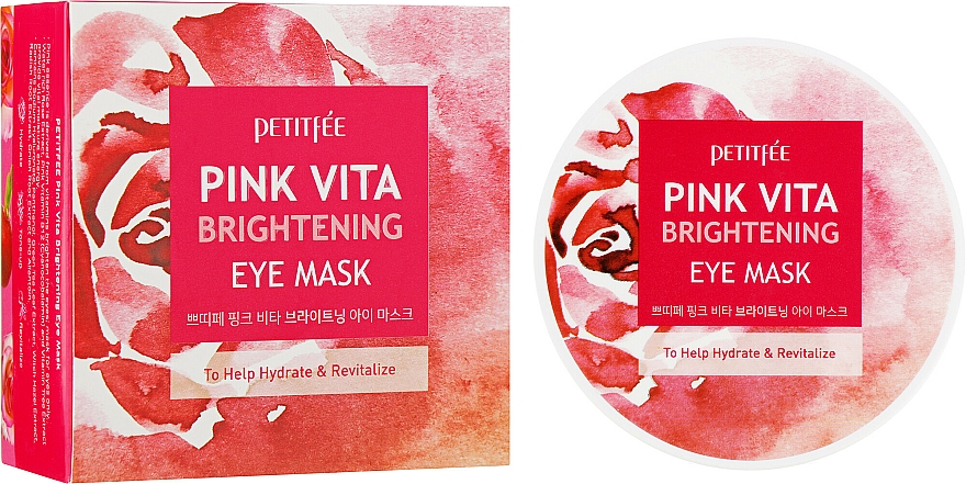 Aufhellende und feuchtigkeitsspendende Augenpatches - Petitfee&Koelf Pink Vita Brightening Eye Mask