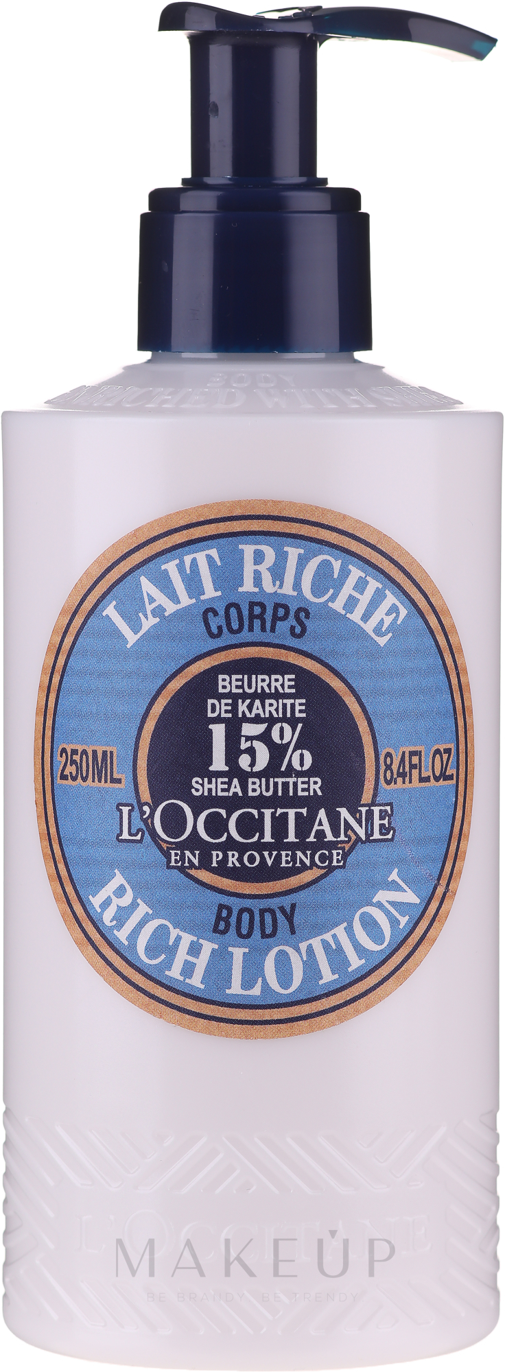 Reichhaltige Körperlotion mit 15% Sheabutter - L'Occitane 15% Shea Butter Rich Lotion — Bild 250 ml