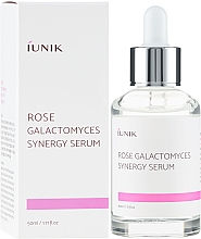 Düfte, Parfümerie und Kosmetik Feuchtigkeitsspendendes Gesichtsserum mit Rosenwasser und Galactomyces - iUNIK Rose Galactomyces Synergy Serum