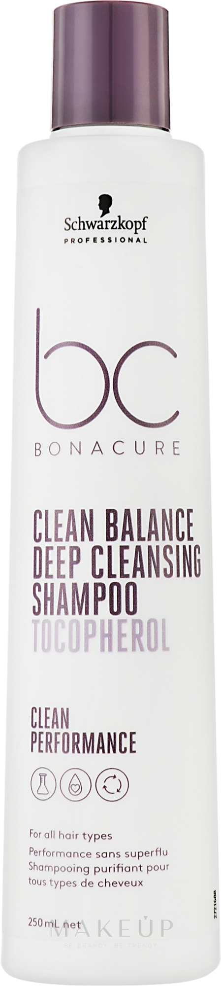 Tiefenreinigendes Shampoo - Schwarzkopf Professional Bonacure Clean Balance Deep Cleansing Shampoo — Bild 250 ml