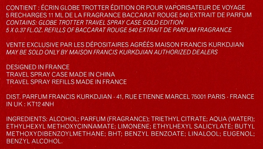 Maison Francis Kurkdjian Baccarat Rouge 540 - Duftset (Parfum 5x11ml) — Bild N4