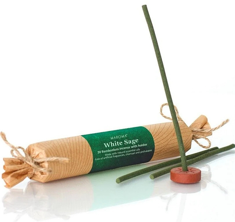 Natürlicher Weihrauch aus weißem Salbei - Maroma Bambooless Incense White Sage — Bild N2