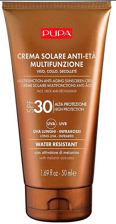 Anti-Aging Sonnenschutzcreme für Gesicht, Hals und Dekolleté SPF 30 - Pupa Anti-Aging Sunscreen Cream SPF 30 — Bild N1